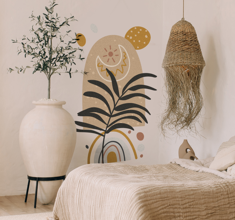 Adesivo murale pianta pianta in stile boho - TenStickers