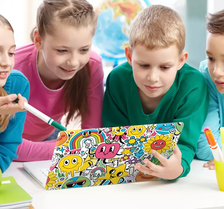 Adesivo per computer con emoji - TenStickers