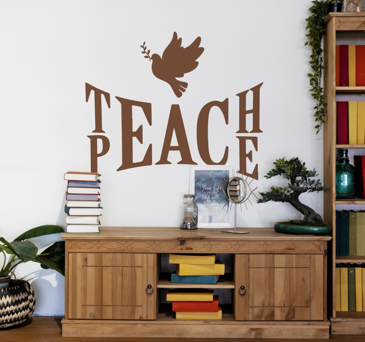 Adesivo teach peace - TenStickers