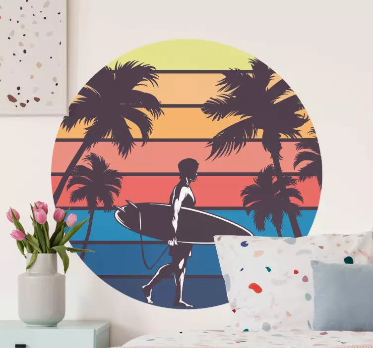 Adesivo vintage Hawaii surf - TenStickers