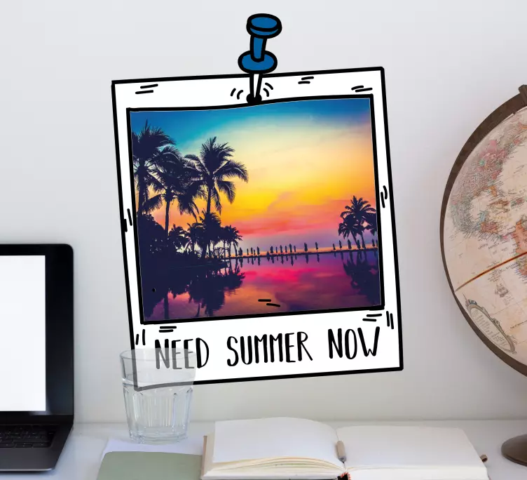 Adesivo vintage Ho bisogno dell'estate adesso - TenStickers