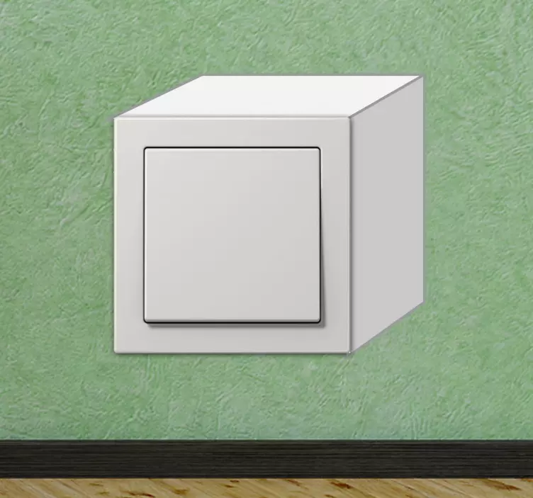 Sticker 3D effetto interruttore cubico - TenStickers