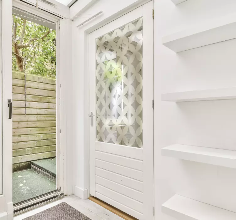 Sticker adesivo per porta stile geometrico - TenStickers