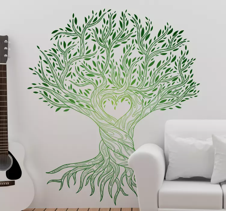 Adesivo murale albero Cuore albero della vita - TenStickers