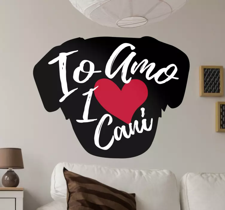 Sticker amo i cani - TenStickers
