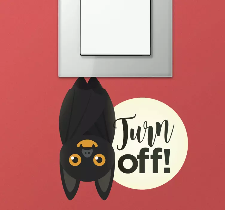 Simpatico sticker interrutore luce pipistrello - TenStickers
