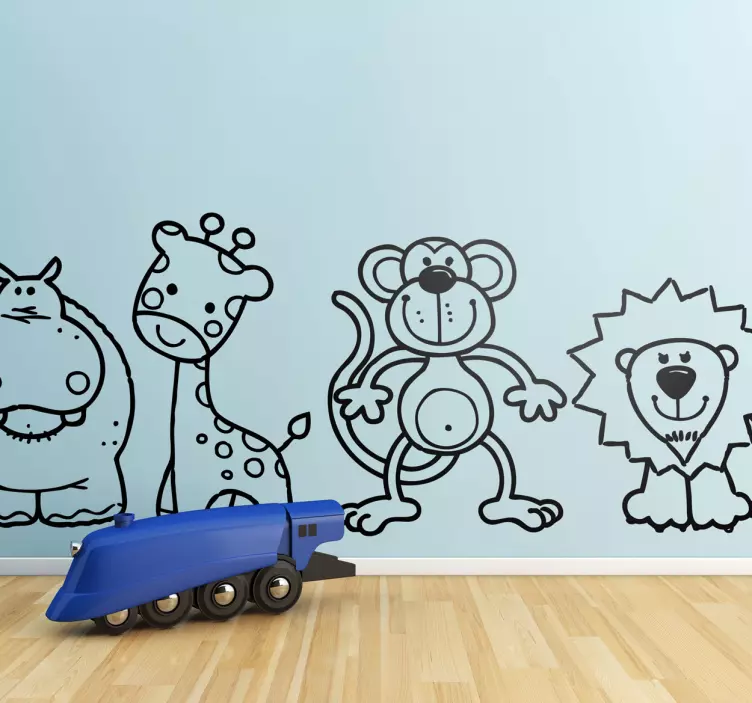 Sticker bambini decorazione animali - TenStickers