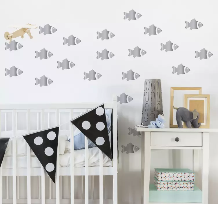 Sticker bambini pesce argentato - TenStickers