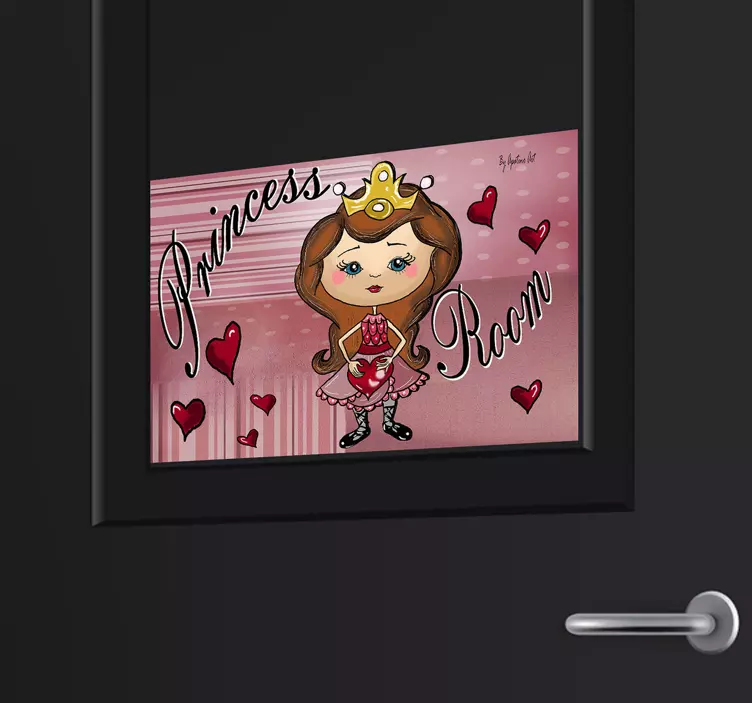 Sticker bambini princess room cuori - TenStickers