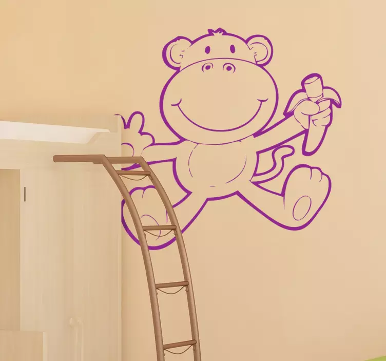 Sticker bambini scimmietta pelouche - TenStickers