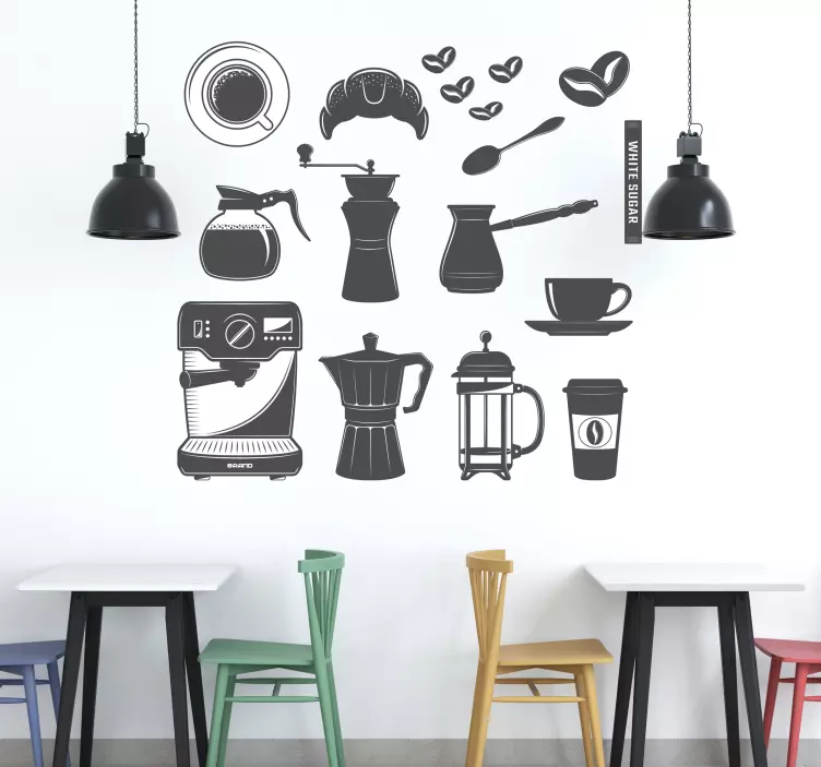 Adesivo bibita Menù del caffè - TenStickers