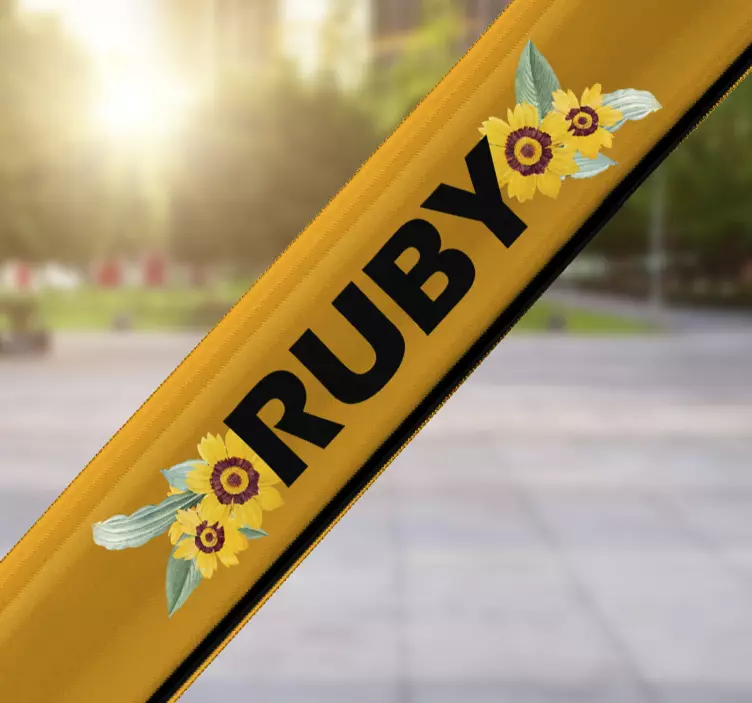Adesivo bici girasole personalizzabile - TenStickers