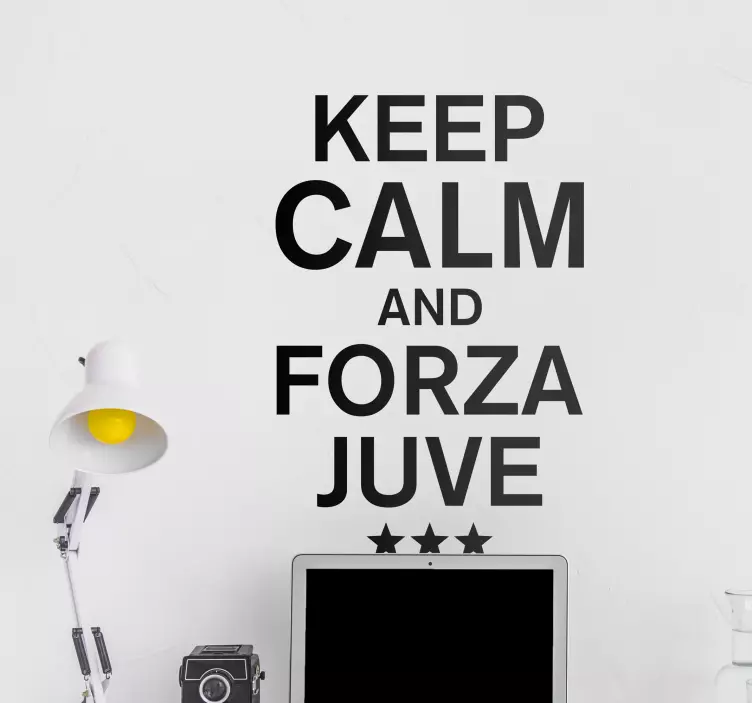 Sticker calcio Calma e forza juve adesivo - TenStickers