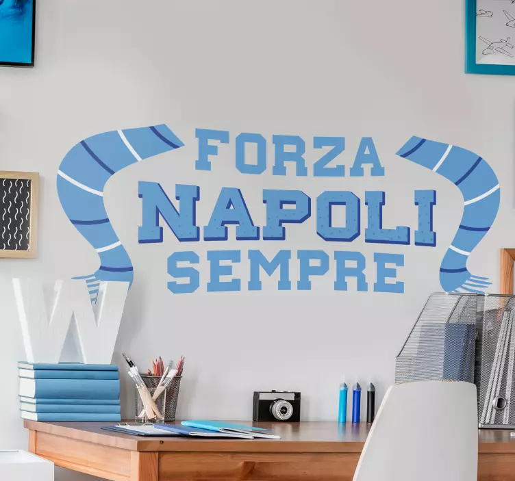 Sticker calcio forza Napoli sempre - TenStickers