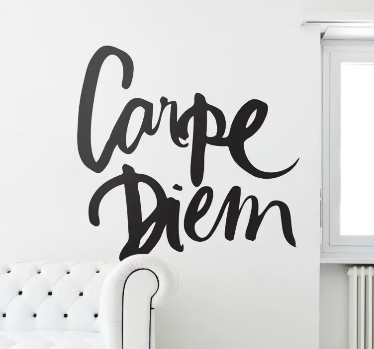 Sticker calligrafia carpe diem - TenStickers