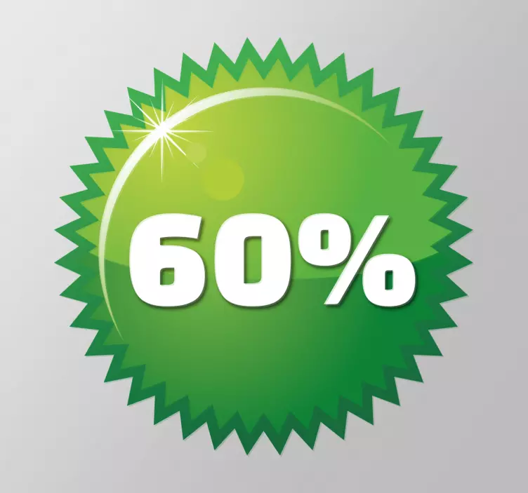 Sticker cerchio offerta verde - TenStickers