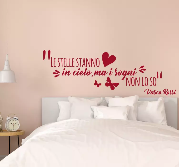 Adesivi murali citazione Vasco Rossi - TenStickers