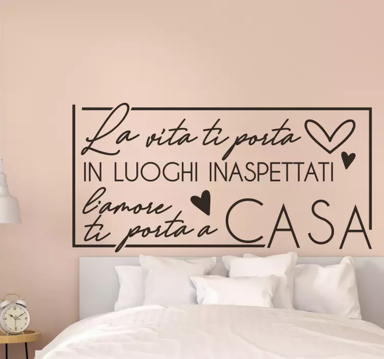 Adesivo da parete della casa e dell'amore - TenStickers