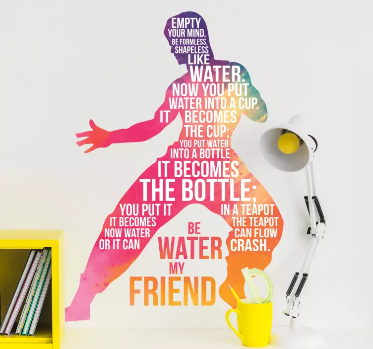 Sticker citazioni famose Bruce Lee - TenStickers