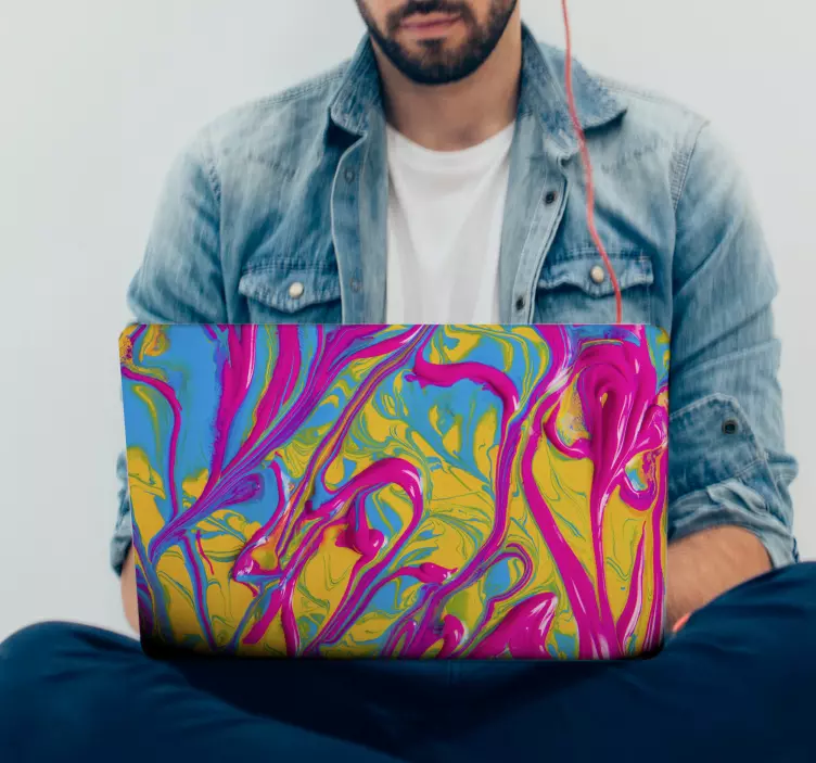 Adesivo per laptop arte astratta - TenStickers