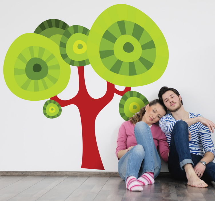 Sticker decorativo albero a chiome tonde - TenStickers