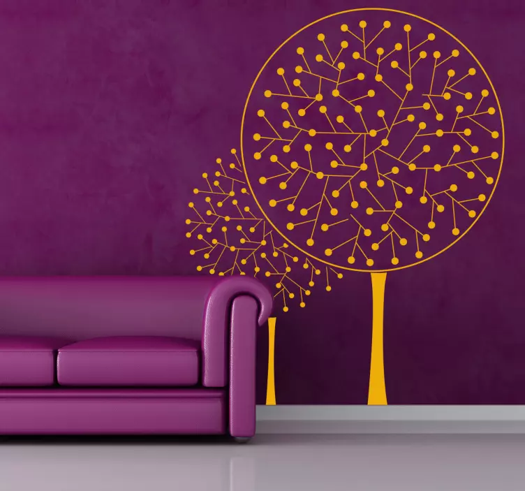 Sticker decorativo albero molecolare - TenStickers