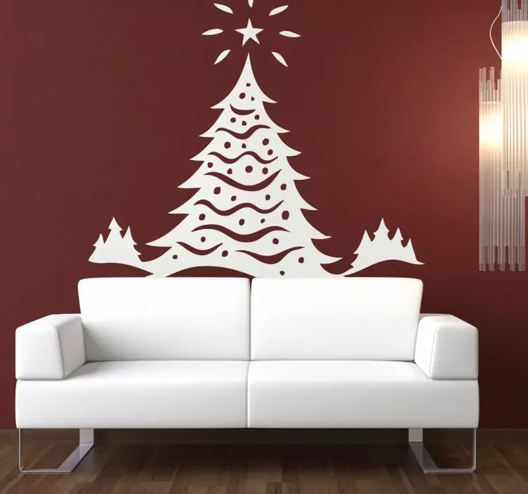 Sticker decorativo albero Natale 3 - TenStickers