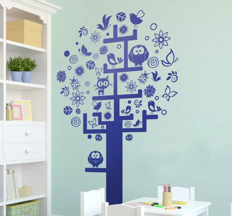 Sticker Decorativo Albero Stilizzato - TenStickers