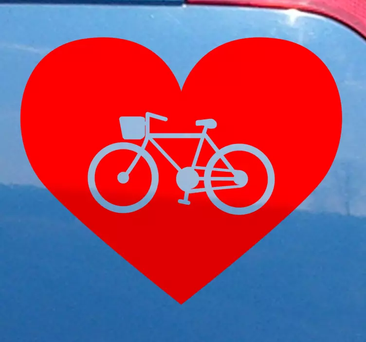 Sticker decorativo amo le biciclette - TenStickers