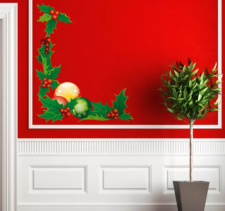 Sticker decorativo angolo Natale - TenStickers