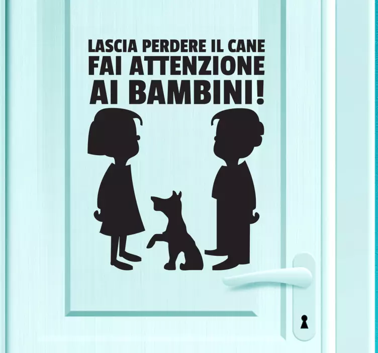 Sticker decorativo attento ai bambini - TenStickers