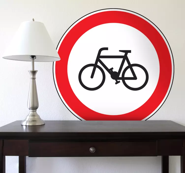 Sticker decorativo attenzione bicicletta - TenStickers