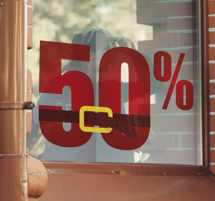 Sticker decorativo Babbo Natale cartellone 1 - TenStickers