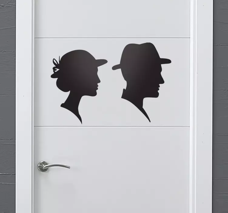 Sticker decorativo bagno uomo donna - TenStickers