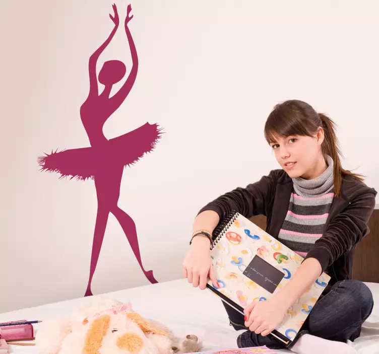 Sticker decorativo ballerina pirouette - TenStickers