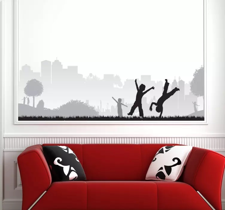 Sticker decorativo bambini al parco - TenStickers