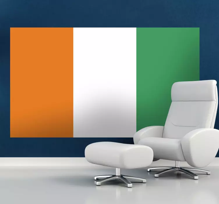 Sticker decorativo bandiera Costa d'Avorio - TenStickers