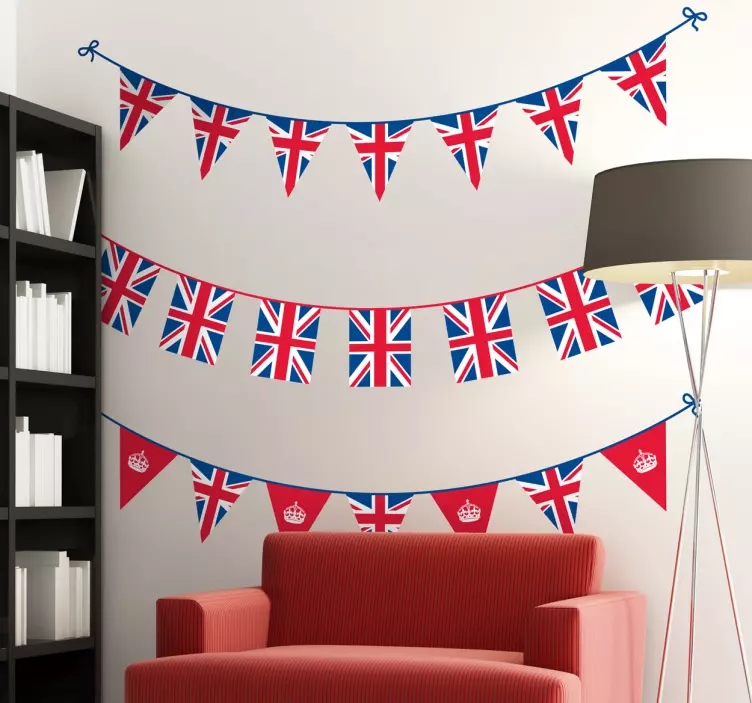 Sticker decorativo bandierine UK - TenStickers
