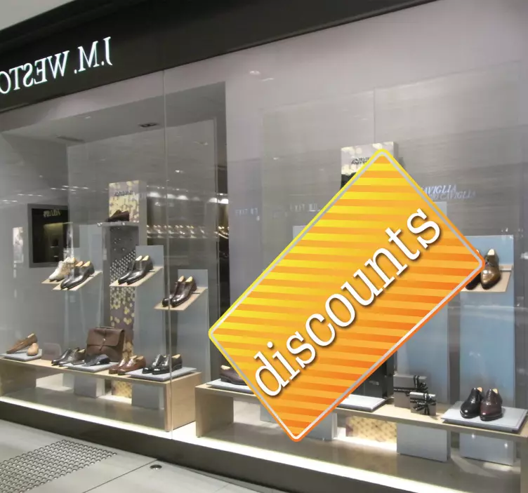 Sticker personalizzabile rettangolo a strisce - TenStickers