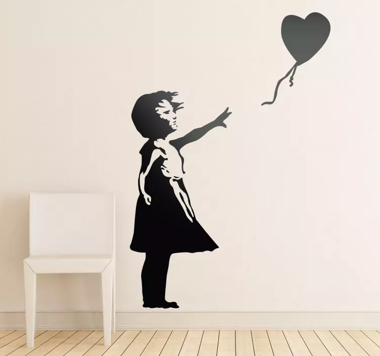 Sticker decorativo Bansky globo monocolore - TenStickers