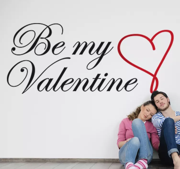 Sticker decorativo Be my Valentine - TenStickers