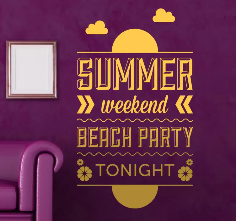 Sticker decorativo beach party - TenStickers