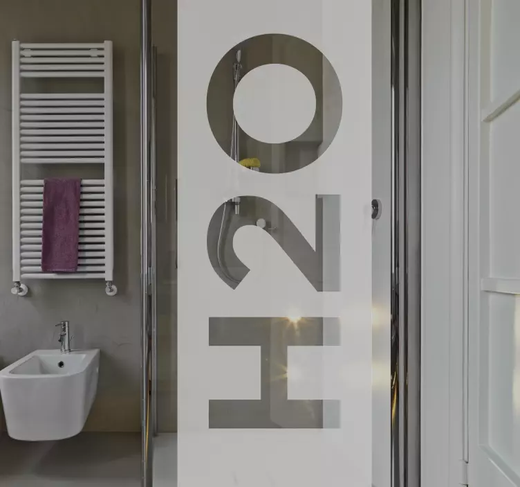 Adesivo box doccia H20 - TenStickers