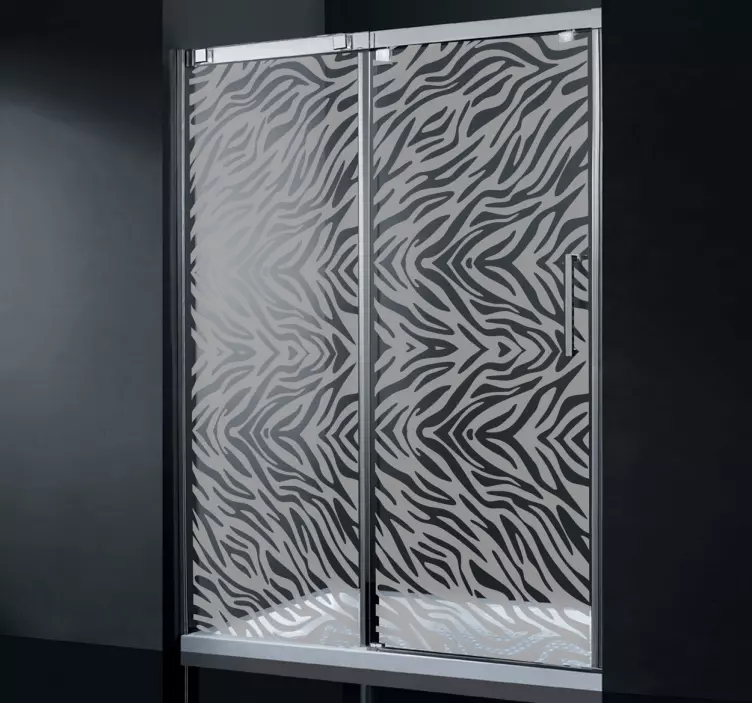 Sticker decorativo box doccia zebrato - TenStickers