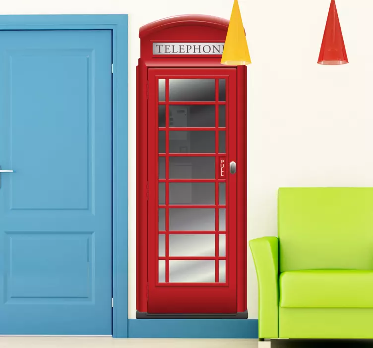 Sticker decorativo cabina telefono Londra - TenStickers