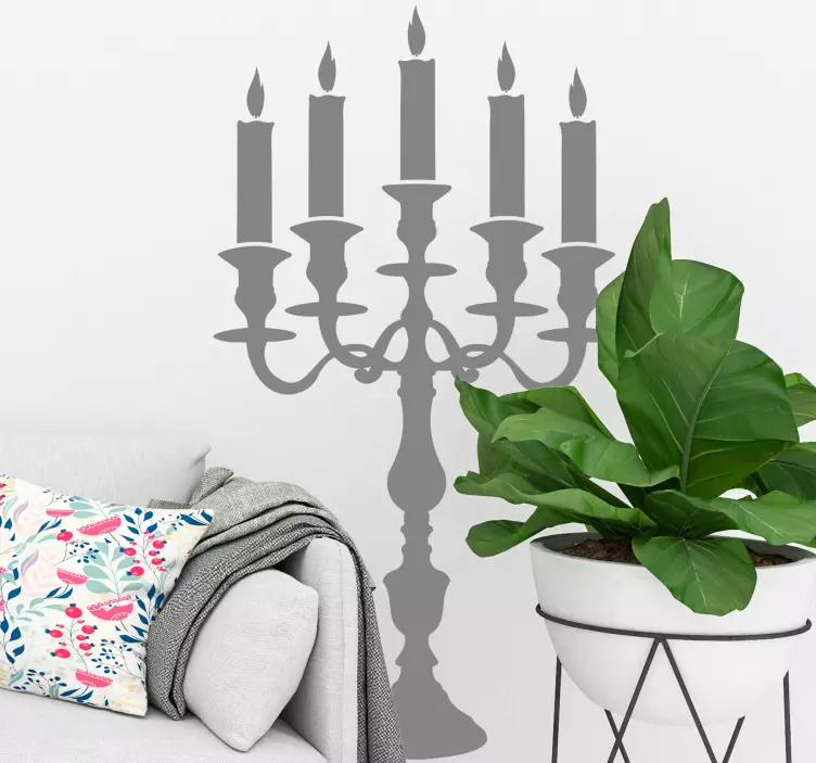 Sticker decorativo candelabro 4 - TenStickers