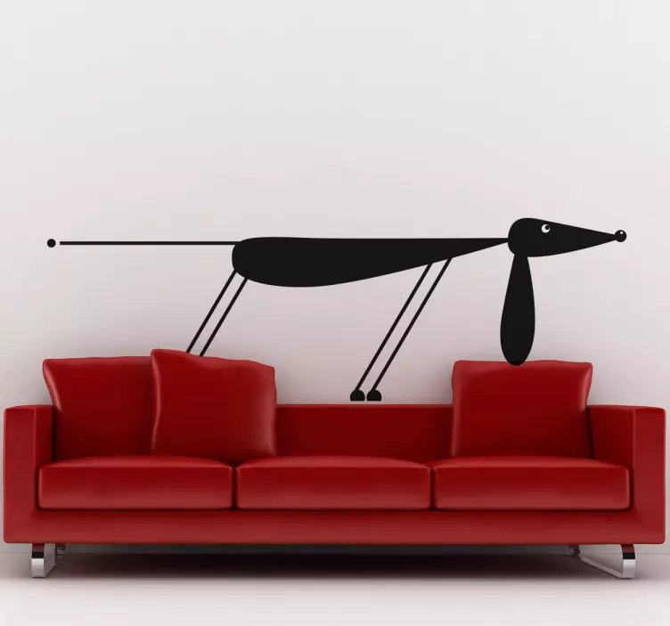 Sticker decorativo cane bassotto - TenStickers