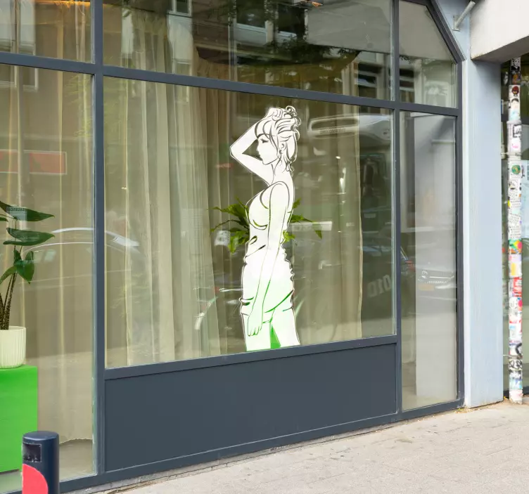 Sticker decorativo capelli raccolti - TenStickers