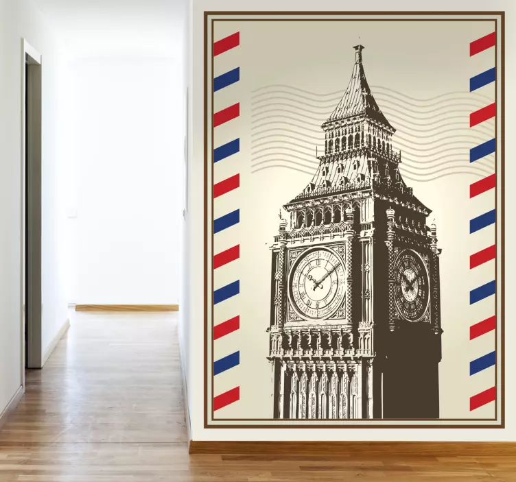 Sticker decorativo cartolina Big Ben - TenStickers