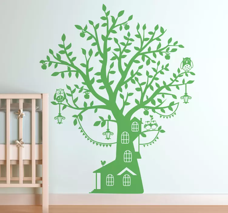 Sticker decorativo casa albero - TenStickers